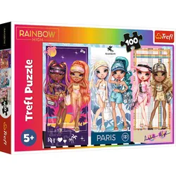 Puzzle - 100 - Regenbogenpuppen - MGA Rainbow High Trefl 16444