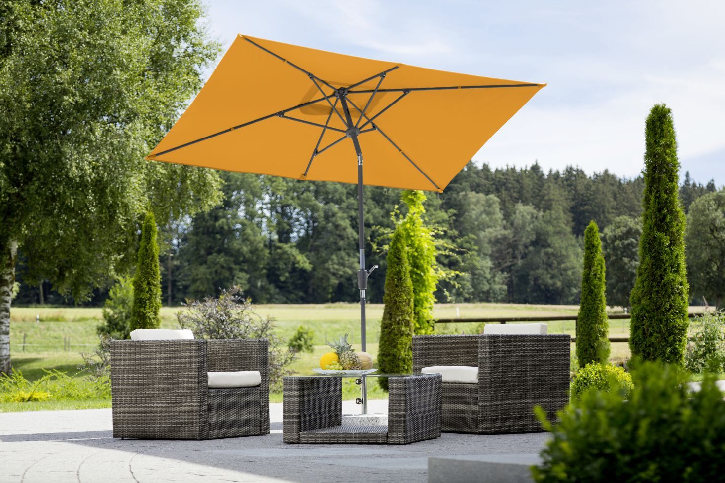 Schneider Schirme Schneider Sonnenschirm Tunis mandarine 270 x 150 cm