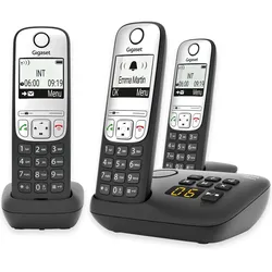 Gigaset A690A Trio (DE-Version), Telefon, Schwarz