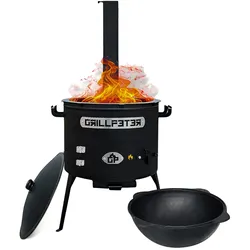Grillpeter Utschak Asamat mit Kazan aus Gusseisen 16L