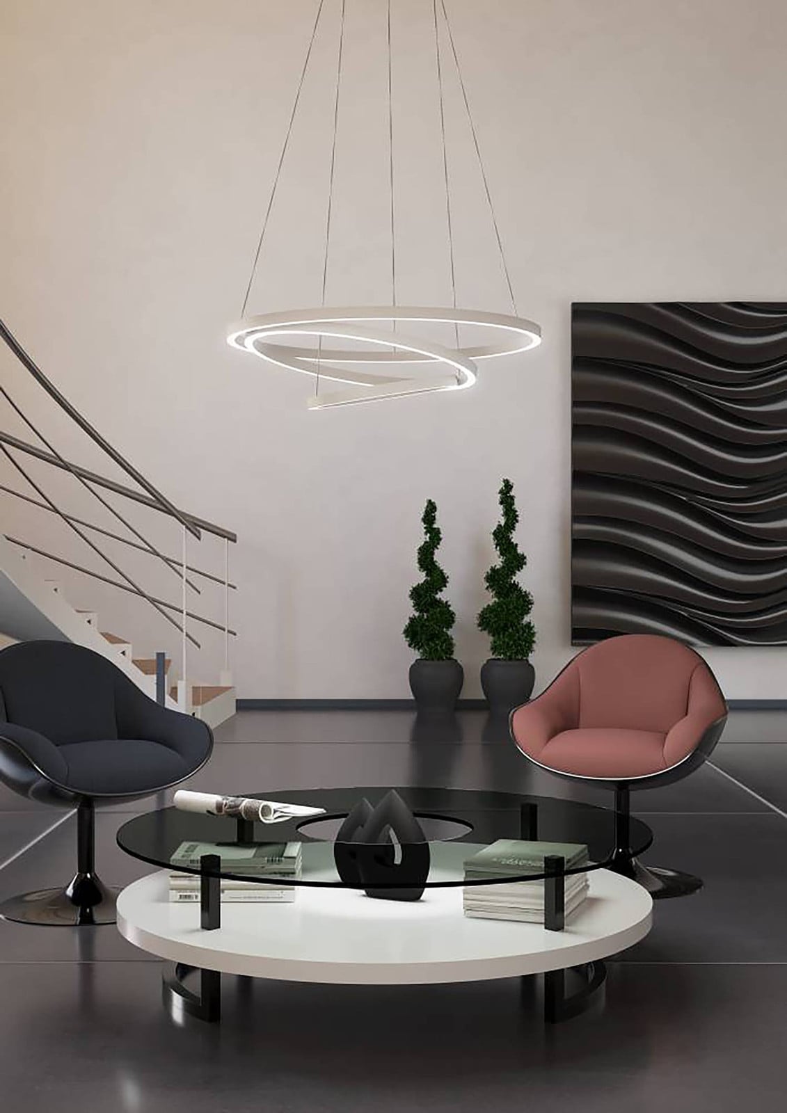 Eglo Lobinero-Z Zigbee Hanglamp wit, Diameter: 58 cm