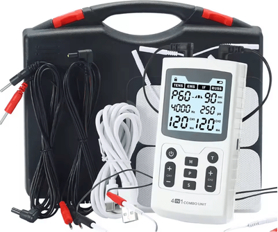 Inspire Essentials 4 In 1 Electric Muscle Stimulator Physiotherapy Device With EMS TENS And Pulse Therapy white