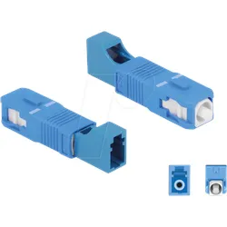 DELOCK 87941 - LWL Hybrid Kupplung SC / LC Simplex, blau