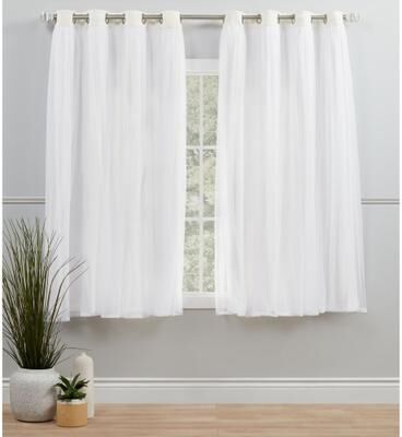 ATI Home Catarina Layered Curtain Panel Pair with grommet top