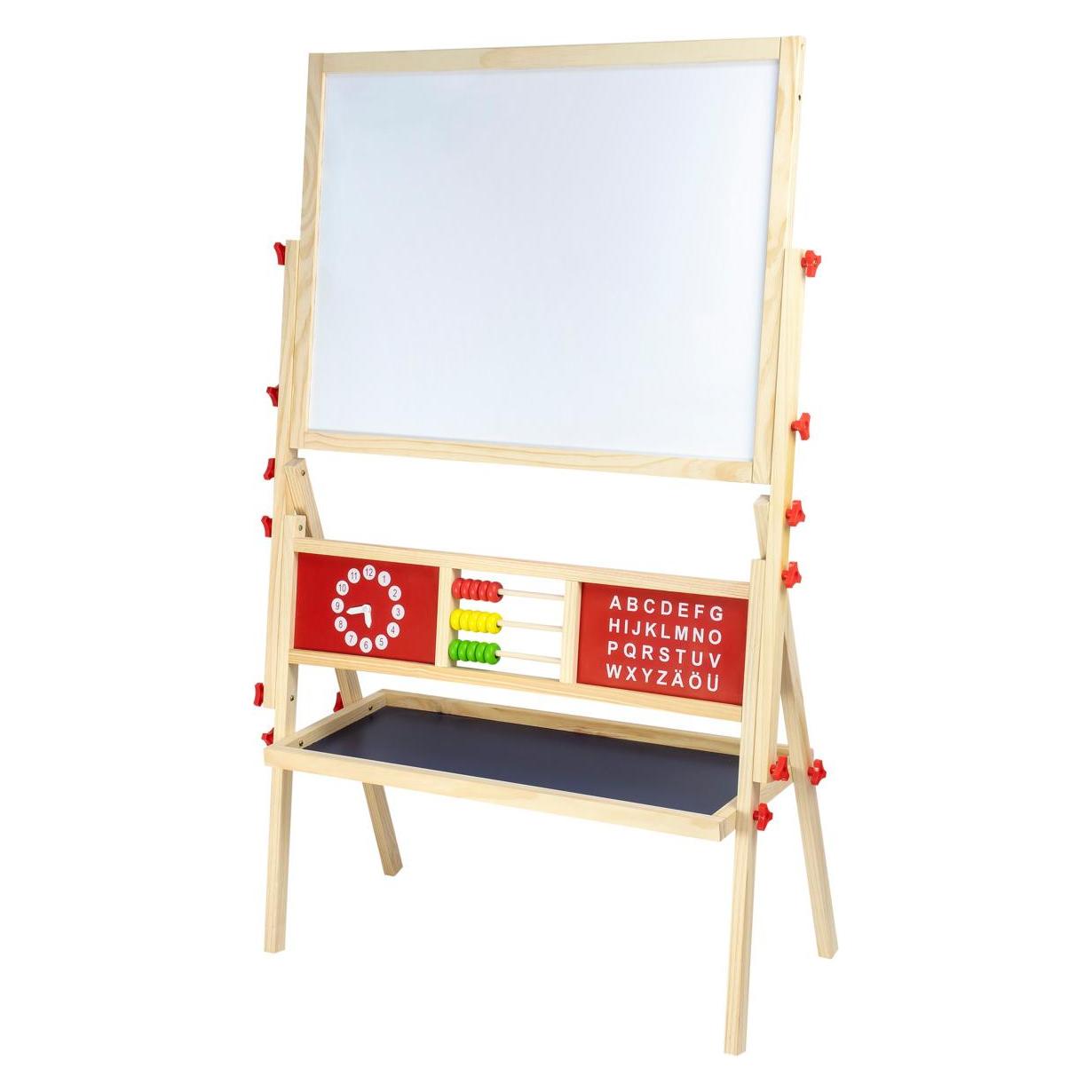 Idena Magnetstandtafel 2-seitig mit Ablage weiss/grün 76x38x118cm (49121095)