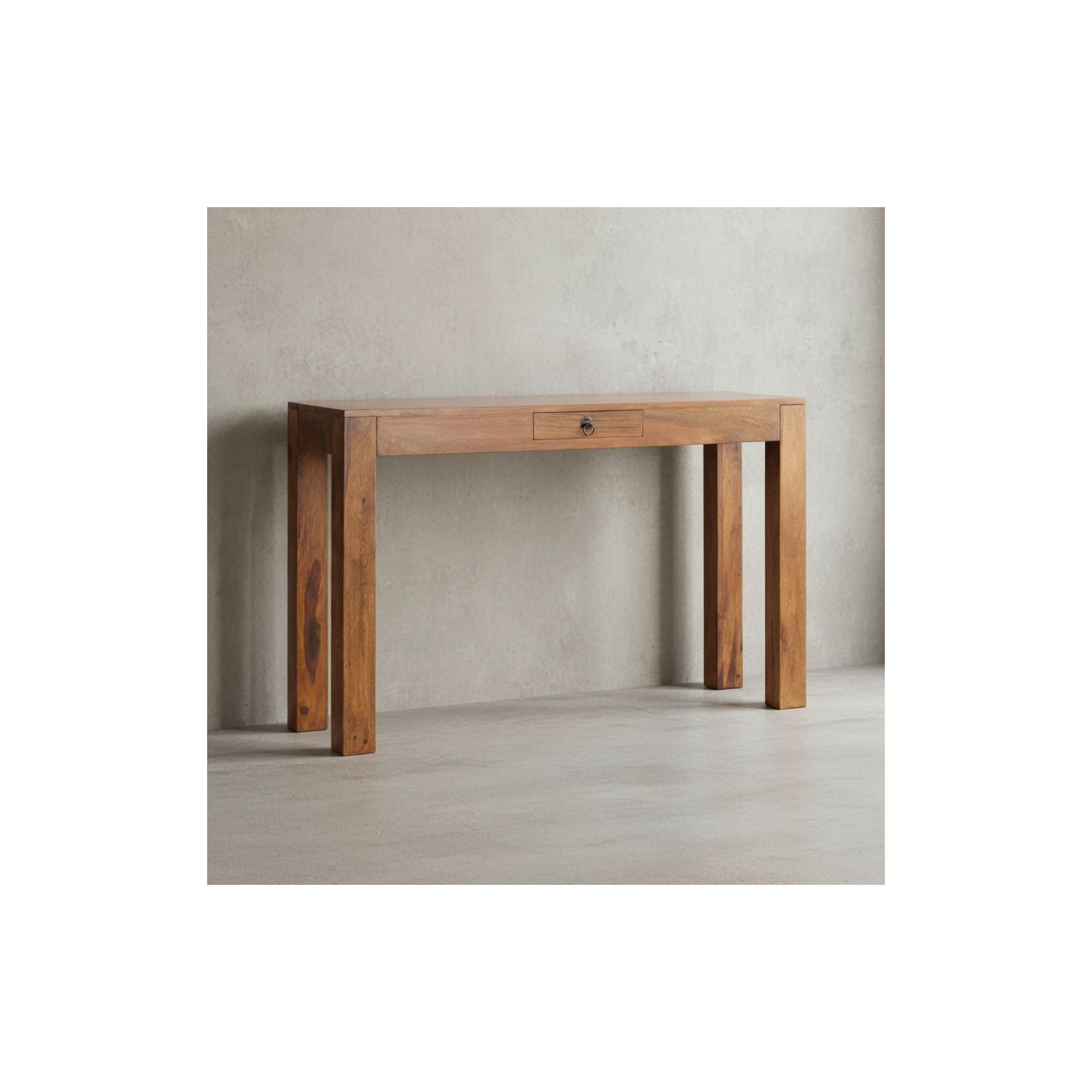 KADIMA DESIGN Konsolentisch "NAKO": Landhausstil, Schublade, Akazienholz, 40 cm Tiefe, vielseitig einsetzbar.
