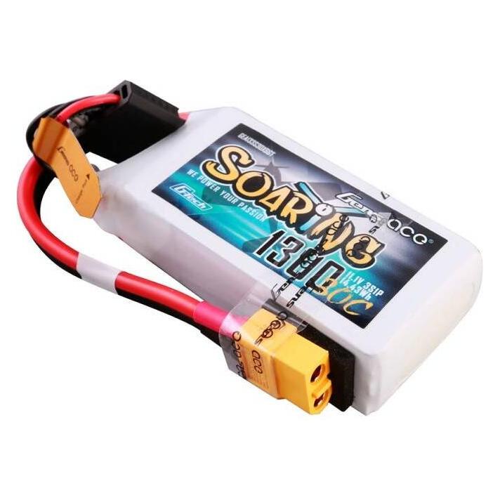 Gens Ace G-Tech Soaring 1300mAh 11.1V 30C 3S1P Lipo Battery (1300 mAh, 11.10 V) (GEA133S30X6GT)