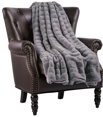Bluff City Bedding Ultra Soft Sherpa Throw Blanket 60 x 80 Reversible Ribbed 8 Colors