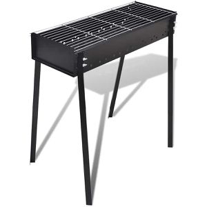 vidaXL Holzkohlegrill 40713, Standgrill, aus Stahl, Grillfläche 75 x 28 cm