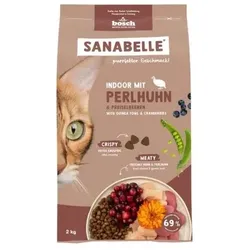 Sanabelle 1 x 2kg Indoor Perlhuhn Katzentrockenfutter