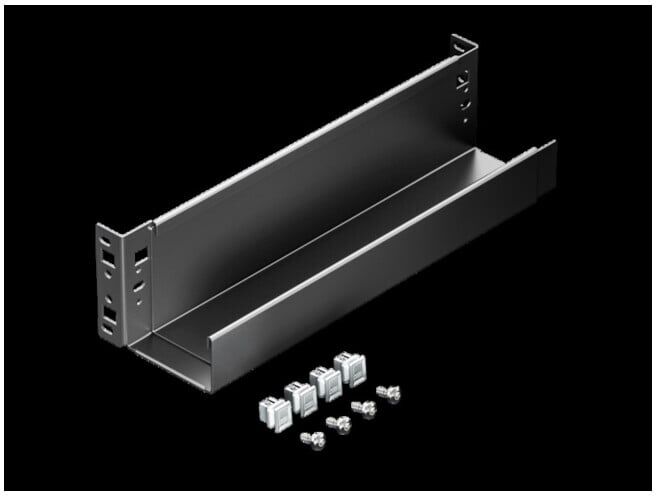 RITTAL IT Goulotte pour câbles DK 5302.043 profondeur variable 350-550 mm tôle d'acier galvanisée RAL 9005 (5302043)