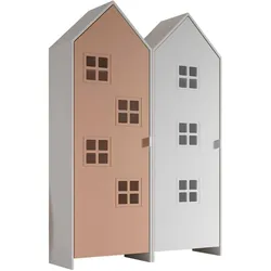 REGALSCHRANK Set Kania 115x37x171 MDF Weiß /Bunt