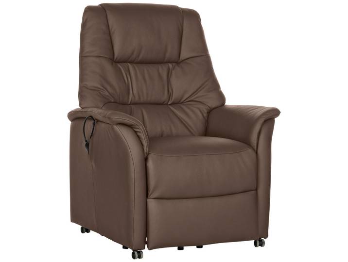 Welnova Fernsehsessel, Braun, Echtleder, Spaltleder, Uni, 88x114x88 cm, Relaxfunktion, Aufstehhilfe, Wohnzimmer, Sessel, Fernsehsessel