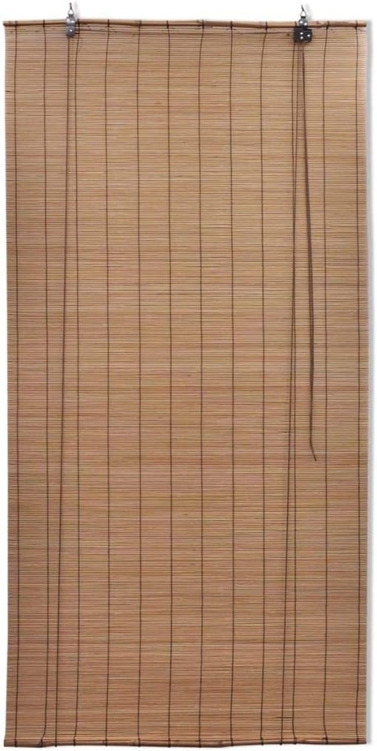 Bruin bamboe rolluik in moderne stijl voor binnenshuis, Breedte: 80 cm, Hoogte: 220 cm