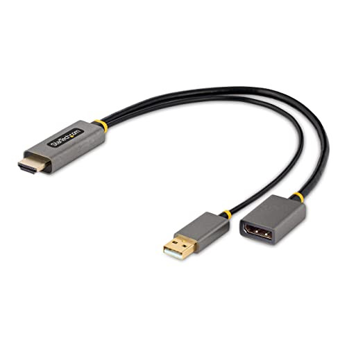 StarTech Actieve HDMI 2.0 naar DisplayPort 1.2 Kabel, 4K 60Hz, HDR, USB-voeding, 30 cm