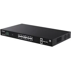 Tenda Switch TEG2220P-16-250W (18 Ports), Netzwerk Switch, Schwarz