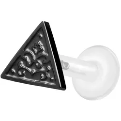PTFE Labret mit Innengewinde + Titan-Aufsatz DREIECK