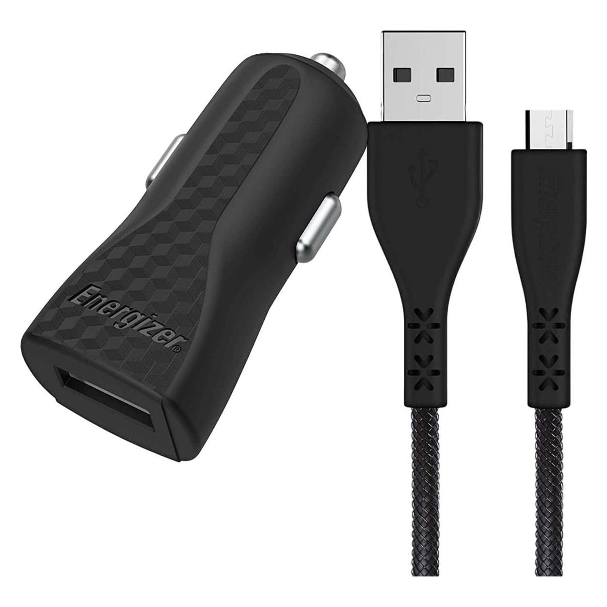Energizer Car Charger Lifetime Warranty - 1A - 1USB - inkl. Micro-USB Kabel (DC1ALMCM)