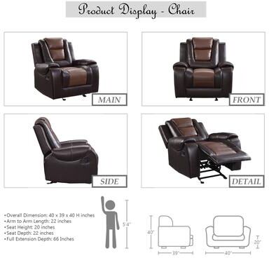 Fremont & Park Mischa 3-Piece Reclining Living Room Set