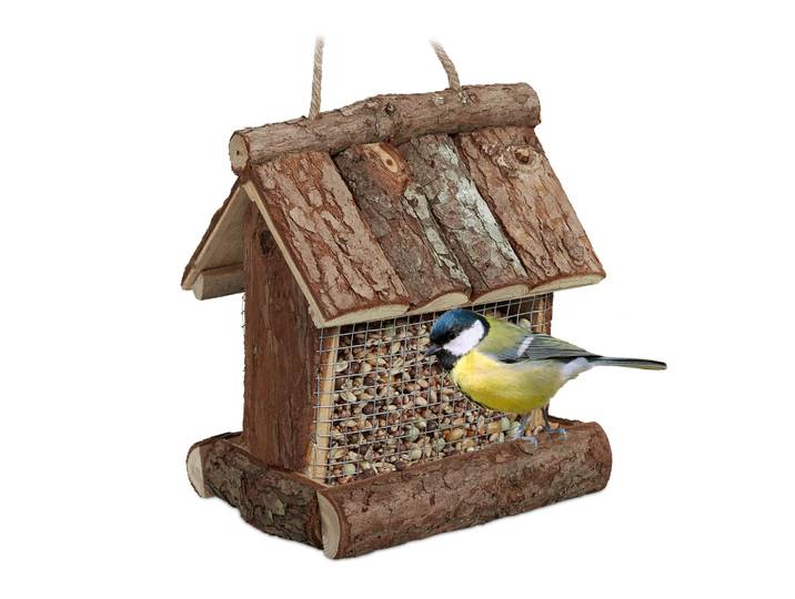 Vogelfutterhaus Rinde Braun
