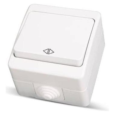 Gunsan IP54 Kreuzschalter Feuchtraum Schalter Aufputz Weiss (31793476)