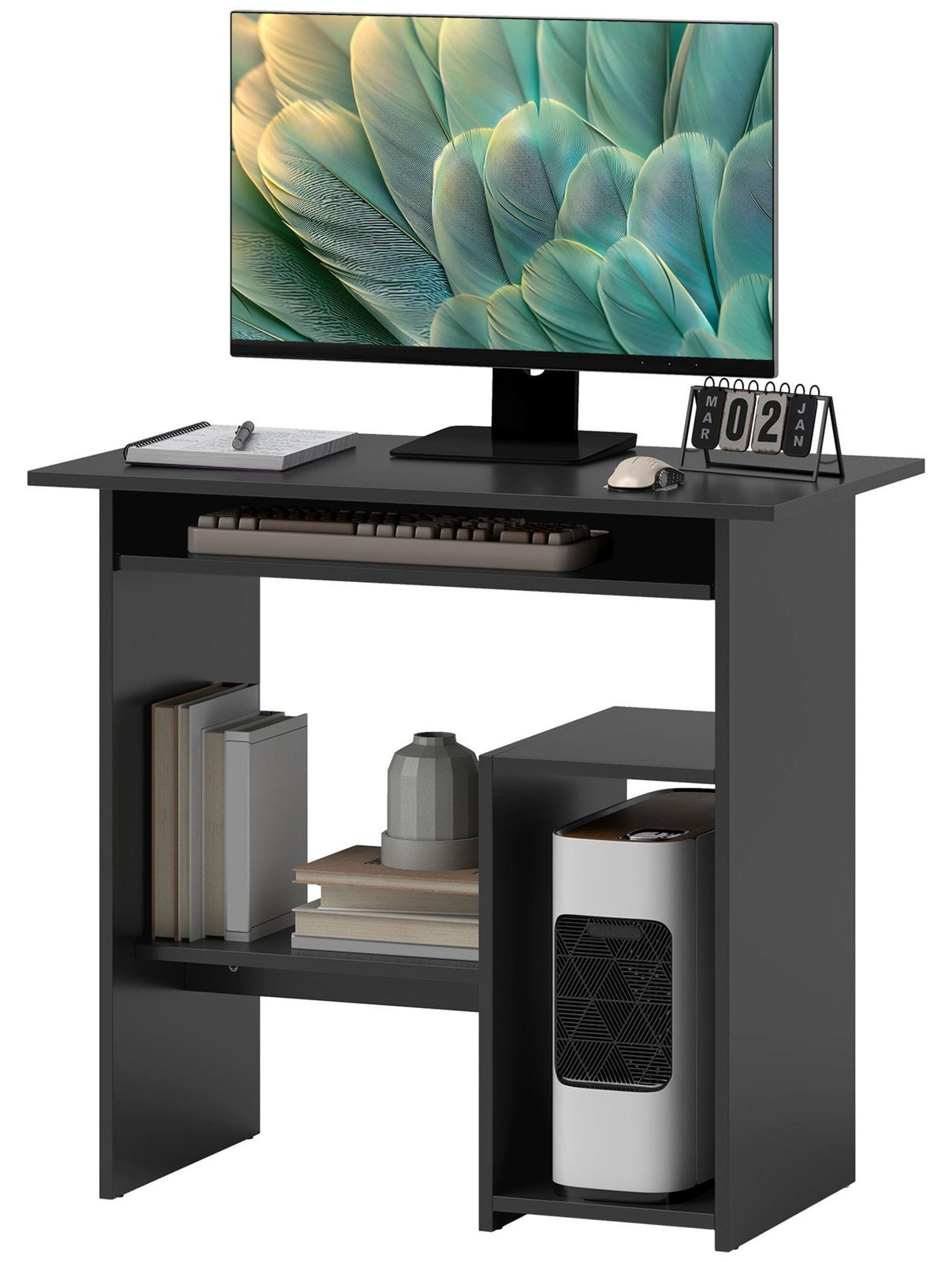 BellaFurn Computerbureau voor Home Office - Breedte: 80 cm, Diepte: 45 cm, Hoogte: 75 cm