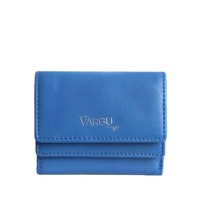 Geldbörse VARGU "IVENA 1", Damen, blau, Rindsleder, Kleinlederwaren, LGW zertifiziertes Leder