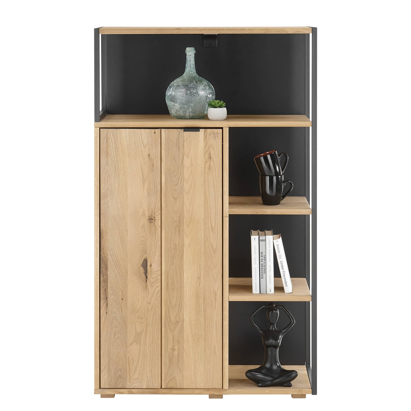 home24 Houten highboard bruin B: 137 cm, H: 82 cm, D: 40 cm
