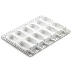 Professionelle Silikonform für klassisches Eis am Stiel (9,3 × 4,8 cm)
