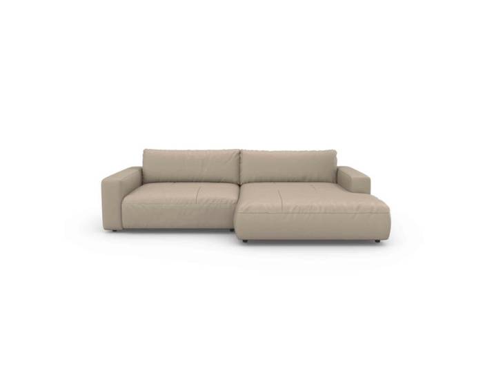 Musterring Lucia Sofa mit Lederbezug in verschiedenen Farben - Leder Puro bisquit - rechts Modern, Zeitlos