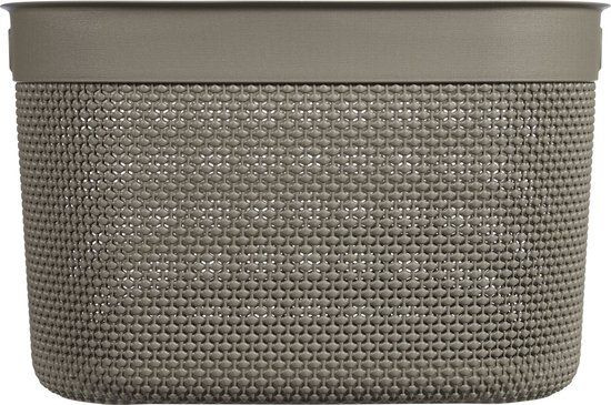 Curver Filo Mand XL Opbergmand met handvatten - Cappuccino - 30L - B/D/H: 44 x 33 x 27 cm