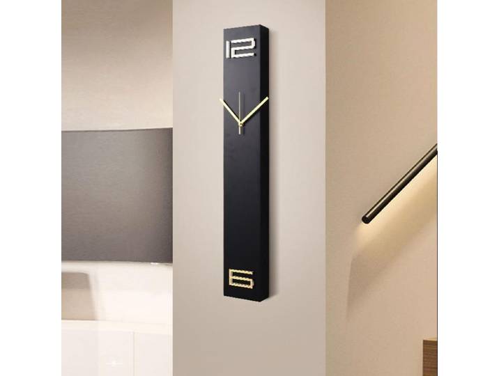 Nouvelle longue horloge murale minimaliste créative maison horloge salon simple mode horloge lumière luxe décoration coin horloge murale