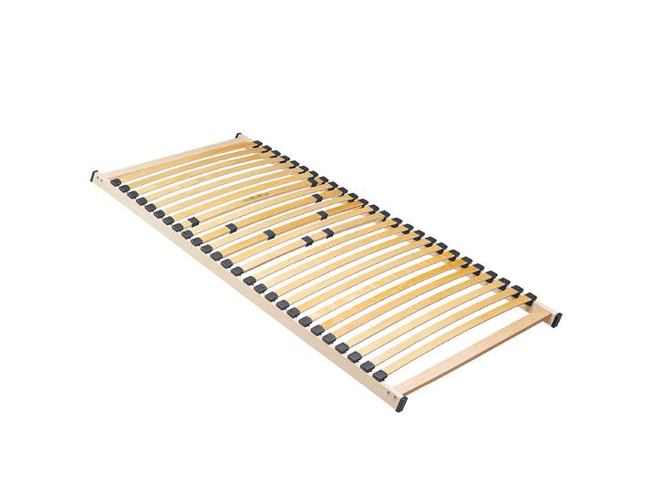 Lattenrost Rubin I 80 x 200cm Holm und Leisten aus mehrfach verleimtem Schichtholz aus Birkenholz Massivholzkanteln aus Buche Kunststoffteile