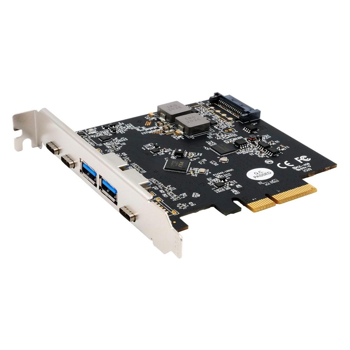 Exsys GmbH USB 3.2 Gen2 PCIe (x2) Karte mit 5 Ports ( 2A+3C Anschlüsse) (EX-12007)