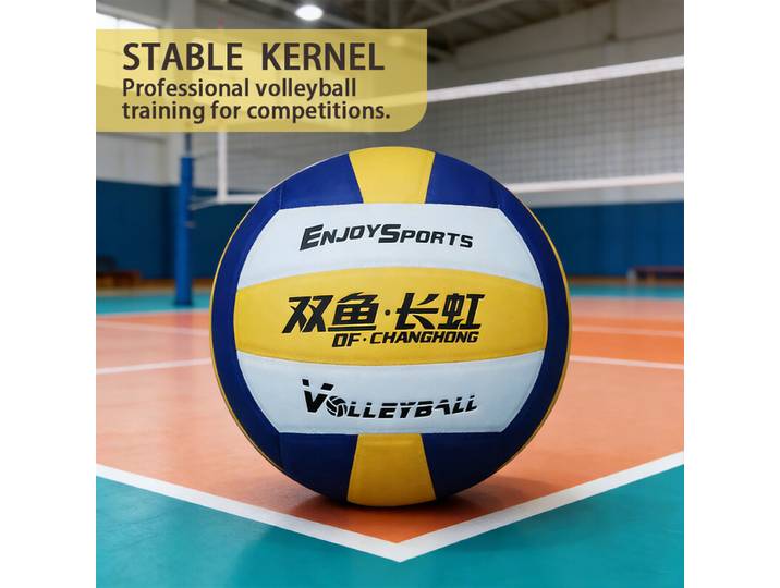 Double Fish VC500P Maat 5 Volleybal, Professionele Training &amp; Matchbal, Zachte Microvezel Hoes, Officiële Volleybal voor School, Club, PE-examen en Wedstrijd