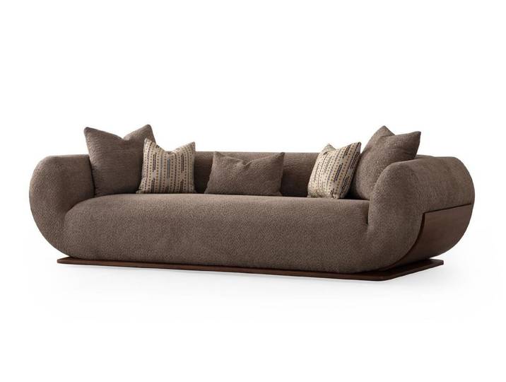 Xlmoebel 3-Sitzer Luxuriöses Stoffsofa in neutraler Farbe für modernes Wohnen, 3-Sitzer, Hergestellt in Europa