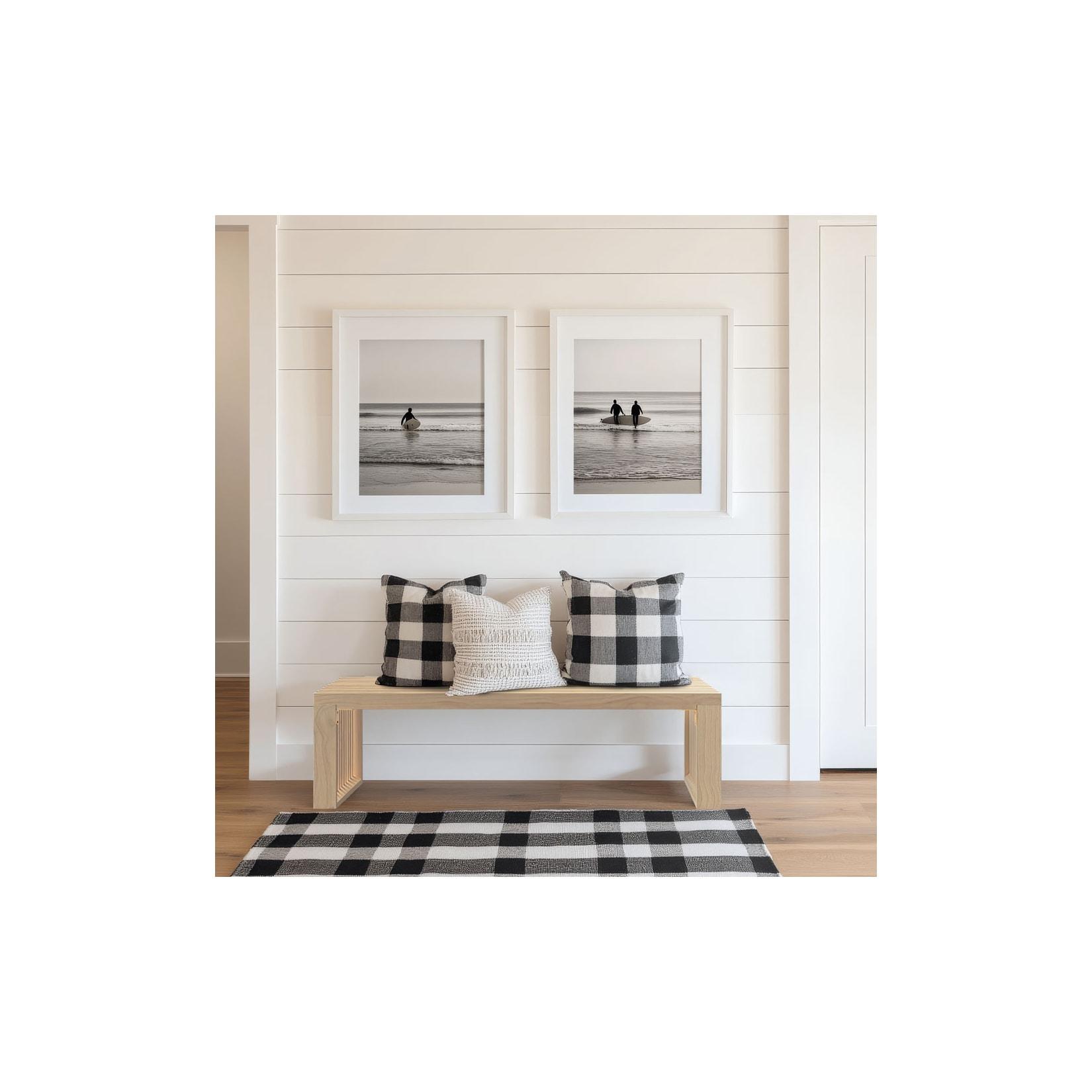 HOME DELUXE Sitzbank aus Holz LORA Schwarz - 110 cm