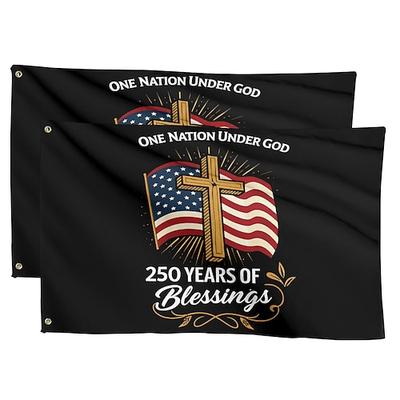 2 Stück doppelseitige USA-Flagge zum 250-jährigen Jubiläum, patriotische Gartenflagge mit Freiheitsstatue, Dekorationen zum 4. Juli für die Feierlichkeiten zum 250. Jahrestag der USA, USA-250-Artikel,