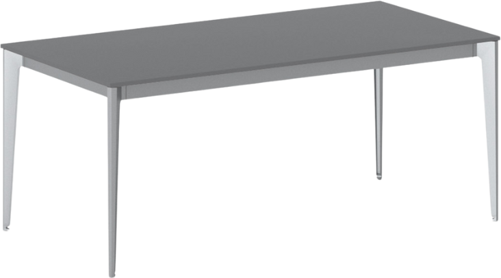 B2B Partner Bürotisch PRIMO ACTION 160x80 cm, graues Metallgestell, Graphit