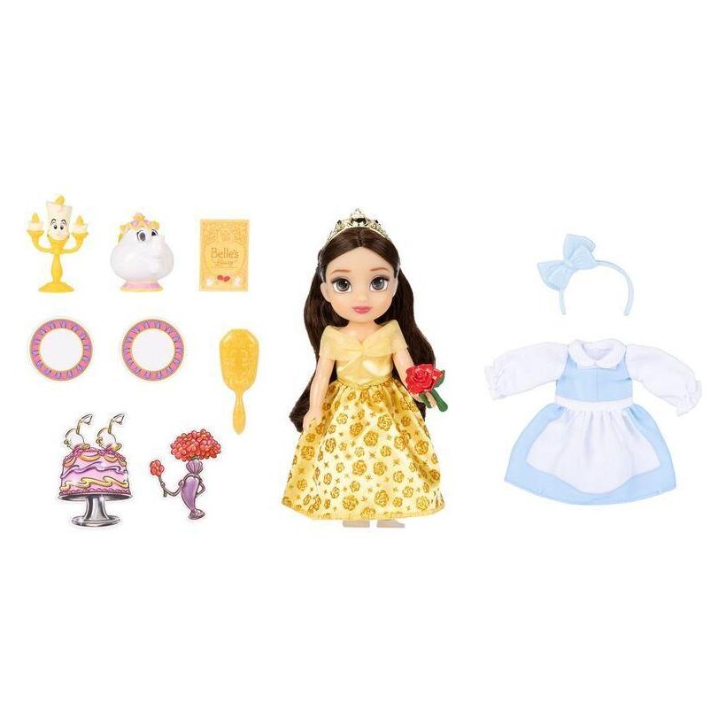 Jakks Pacific Disney Princess 6 Inch Petite Doll with Extra Fashion & Accessories Be Our Guest Belle (233814-EU)