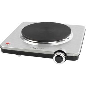 Clatronic Kochplatte EKP 3788 E, Einzelkochplatte, Edelstahl, silber, 1500 Watt
