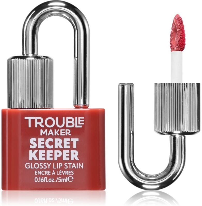 Trouble Maker Secret Keeper Lip Gloss Stain lip stain with long-lasting effect shade Shifty Biz Rose Nude 5 ml