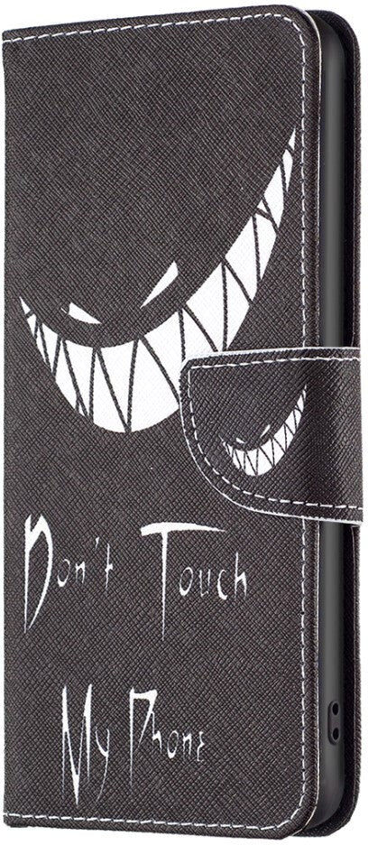 INCOVER Samsung Galaxy S24 Ultra Læder Flip Cover m. Pung & Ståfunktion - "Dont Touch My phone"