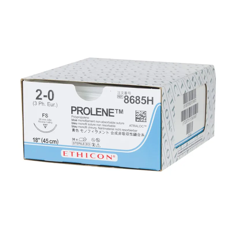 Ethicon Nahtmaterial Prolene monofil blau 3-0, mit Nadel FS 2S, 45 cm Faden (3 Dtz.) nicht resorbierbar 8665H
