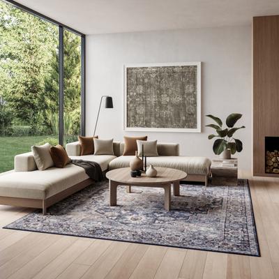 New Concept Washables Persian Boho Machine Washable Area Rug