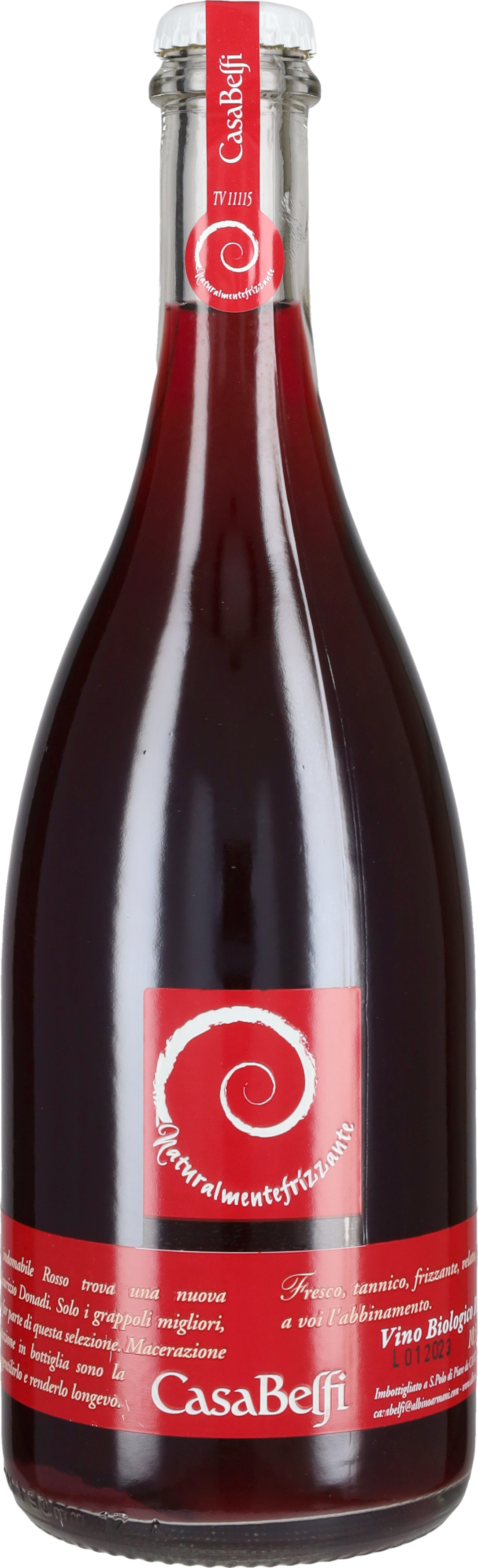 Rosso Rifermentato in bottiglia 'NaturalmenteFrizzante' Casa Belfi