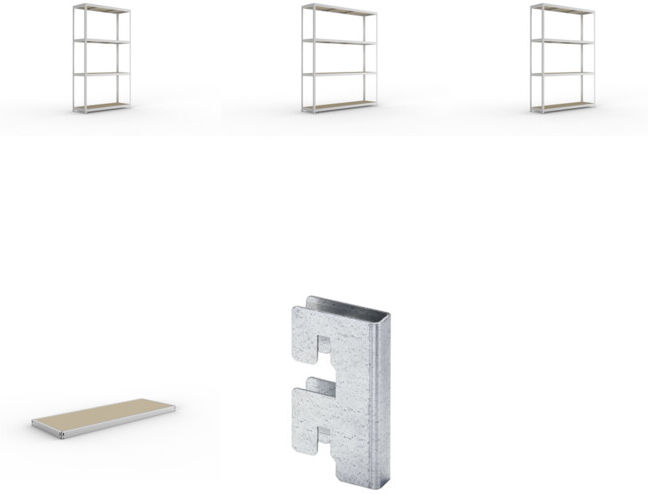 Set META-Regalbau GmbH & Weitspannregal vzk 1700x600x2970 Spanp. +...
