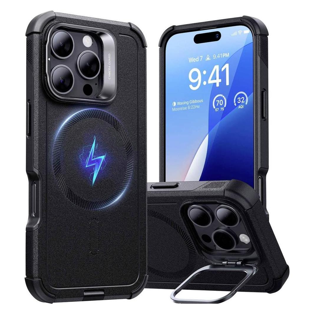 ESR Cyber Armor HaloLock Case mit Stash Stand (Apple iPhone 16 Pro) (1A7650102)