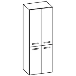 Artiqua 400 Hochschrank, Stahlgrau, 400-HTT-1-60-7142-88 400-HTT-1-60-7142-88