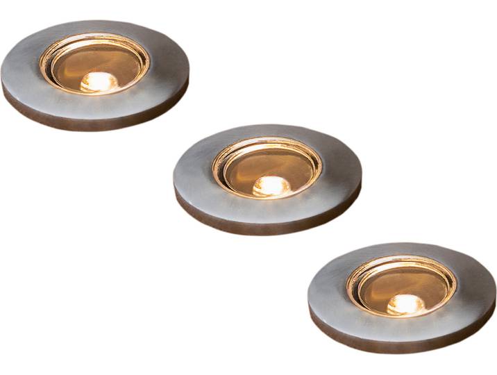 Mini LED G4 Boden Spot IP44 3er-Set inkl. Transformator